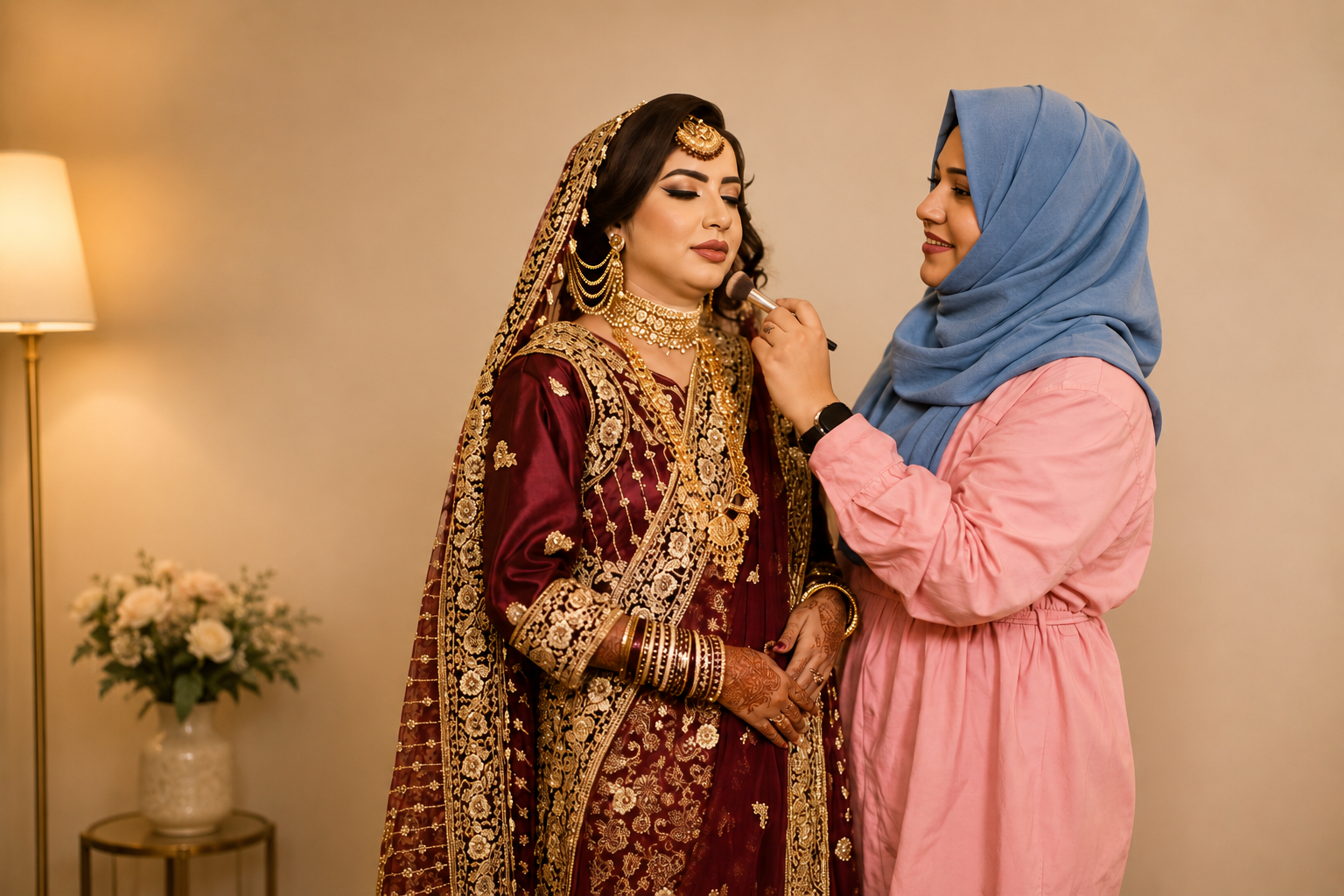 Home bridal makeup service by Sana